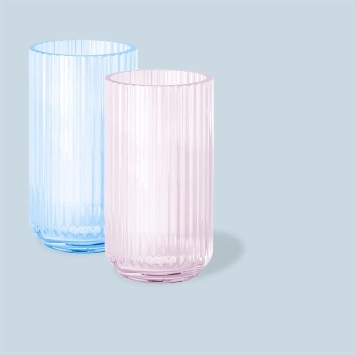 Hendes Verden + Lyngby vase pink blå