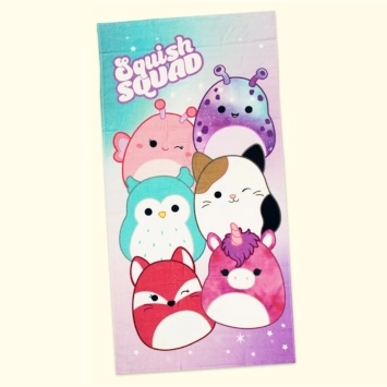 Topmodel blad + Squishmallows badehåndklæde